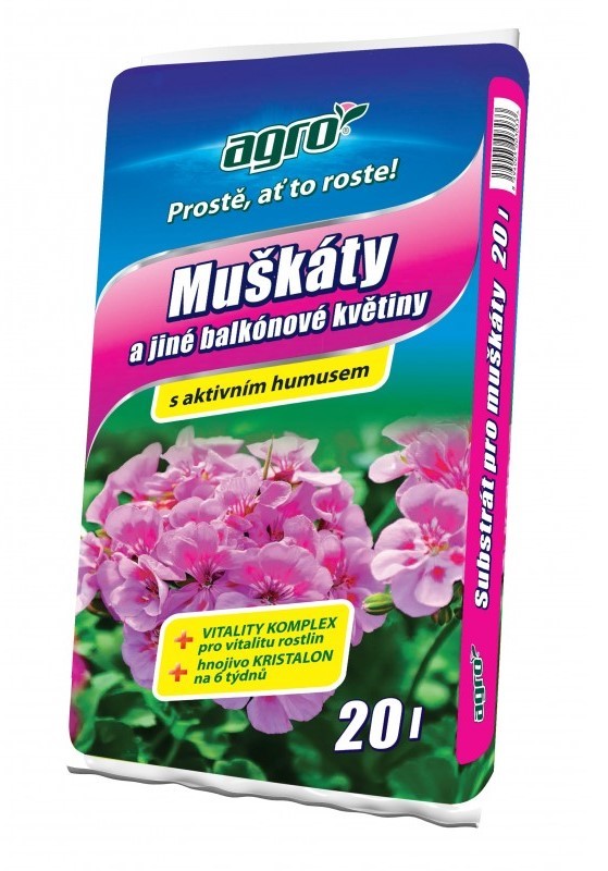 Substrát pro muškáty 20l AGRO